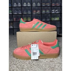 Adidas Originals Gazelle Indoor Sneakers Preloved Scarlet Green Men’s 9 JH5407